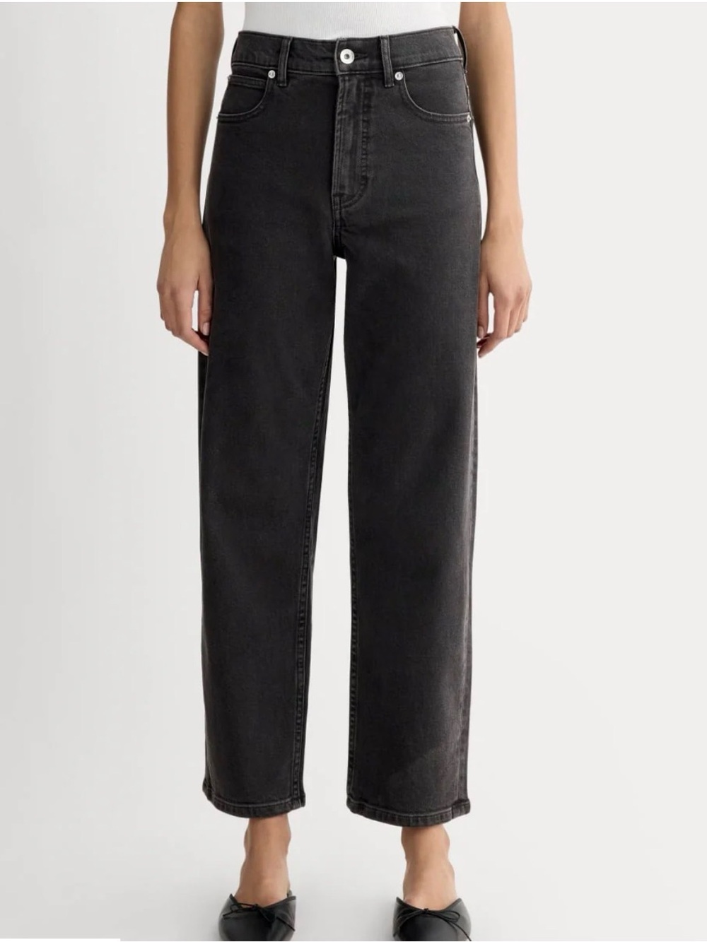 Everlane The Way High Jean in Washed Black